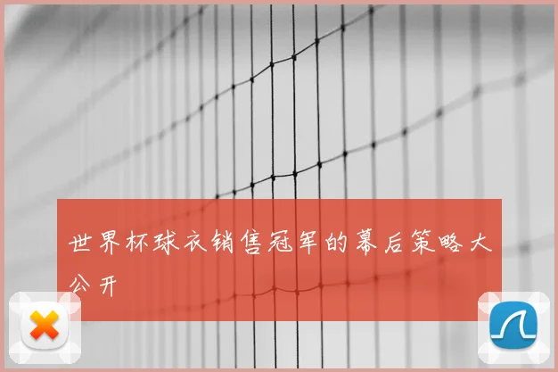 世界杯球衣销售冠军的幕后策略大公开