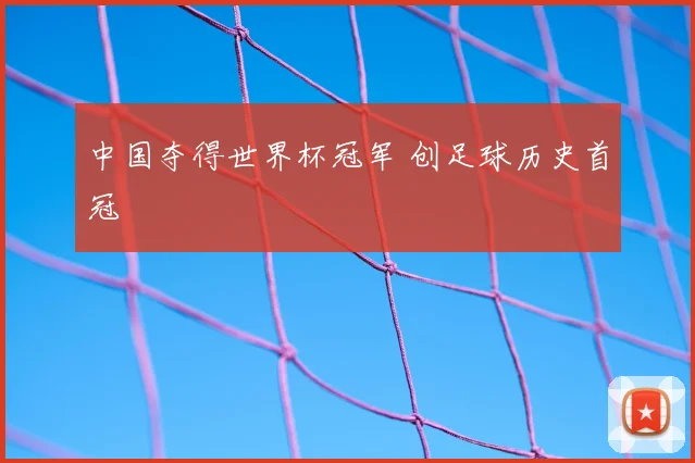 中国夺得世界杯冠军 创足球历史首冠